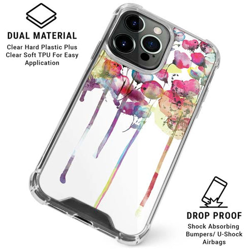 Painted Flowers iPhone 16 Pro Clear Case